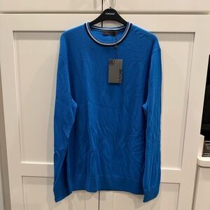 G/FORE Blue Crewneck Sweater Lightweight Knit